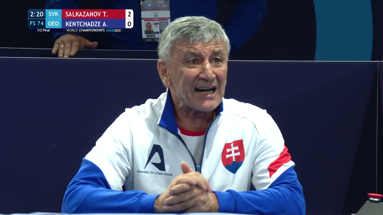 1/2 FS - 74 kg: T. SALKAZANOV (SVK) v. A. KENTCHADZE (GEO)