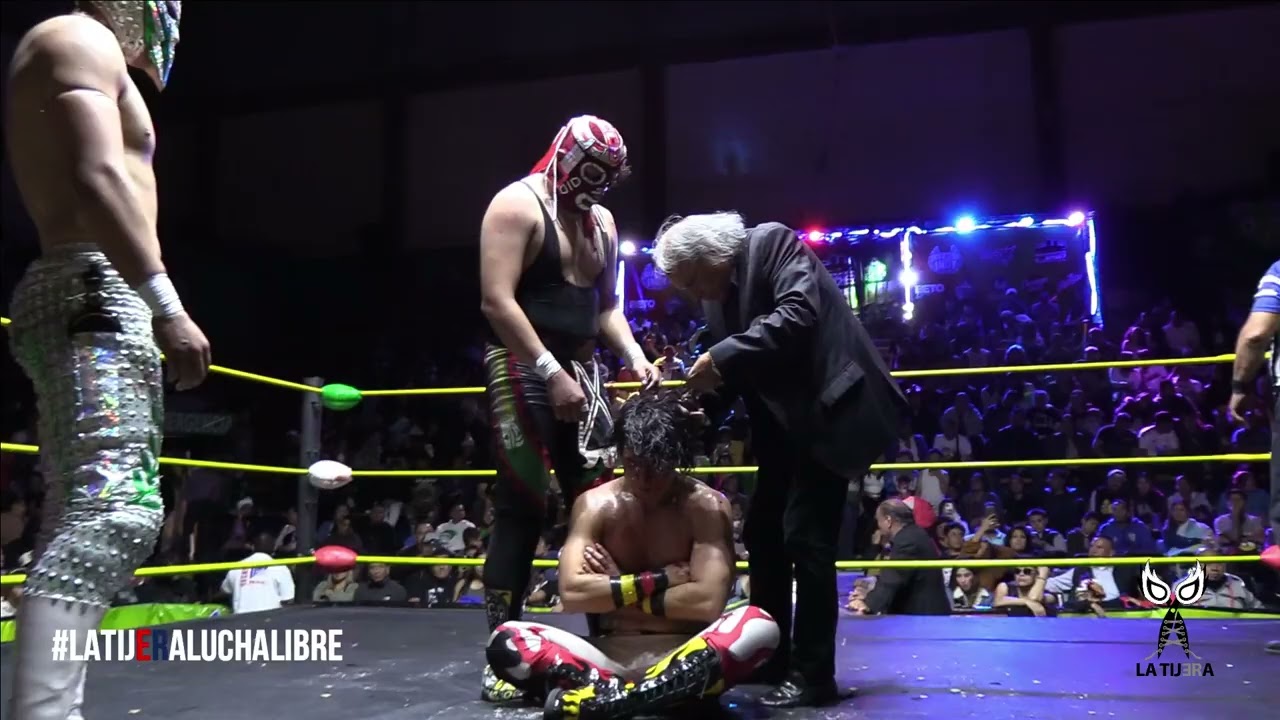 Kukkai es rapado por Olmeca en la Arena Neza en los XVII años de Produccs Sánchez backdrop