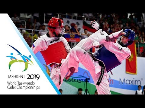 Tashkent 2019 WT Cadet Champs. M -65kg Final CHANG Jui-En(TPE) vs ZAGORULKO Andrei(RUS)