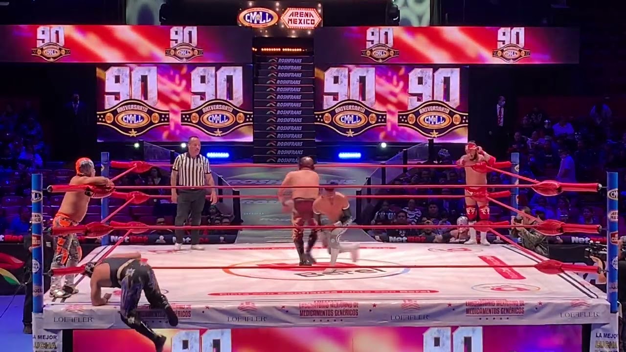Reporte CMLL: Mercurio, P. Pólvora y Full Metal Vs Acero, Fantasy y Aéreo background