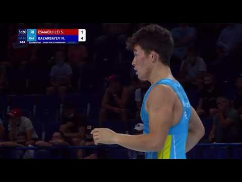 1/4 GR - 60 kg: S. ESMAEILI LEI (IRI) v. N. BAZARBAYEV (KAZ)
