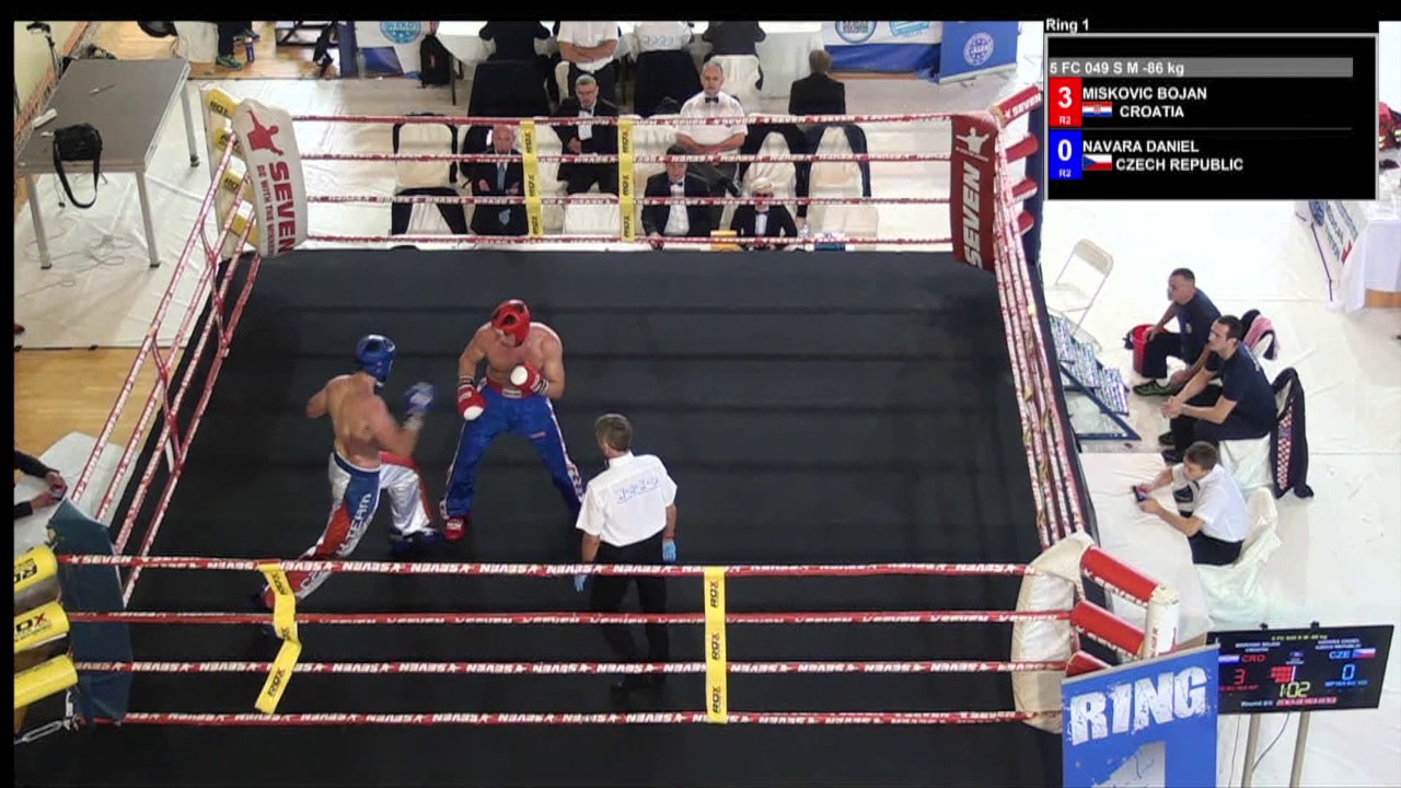 Bojan Miskovic v Daniel Navara WAKO European Championships 2016 background