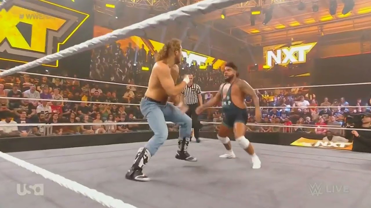 WWE NXT BRIGGS & JENSEN & BORNE VS GULAK & DEMPSEY & KEMP 09/12/23 background