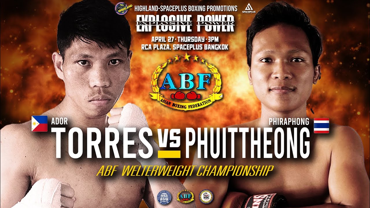 Ador Torres VS Phiraphong Phuittheong | ABF Welterweight Championship | April 27, 2023 background