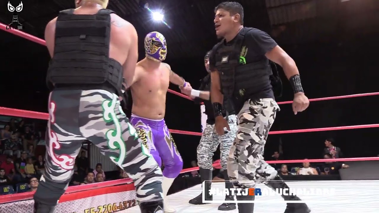 Poder del Norte Vs Brazo de Oro Jr, Ciclón Ramírez Jr y Rey Pegasus con AULL en Arena López Mateos