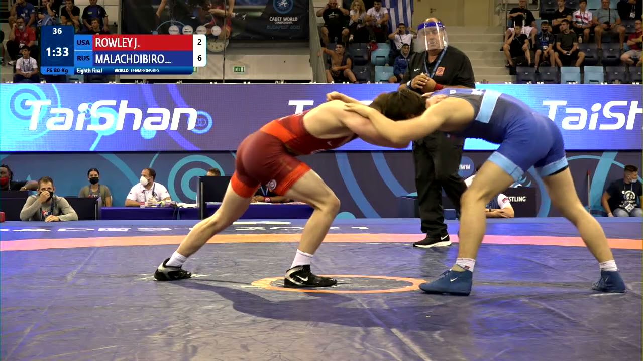 1/8 FS - 80 kg: J. ROWLEY (USA) v. M. MALACHDIBIRO (RUS)