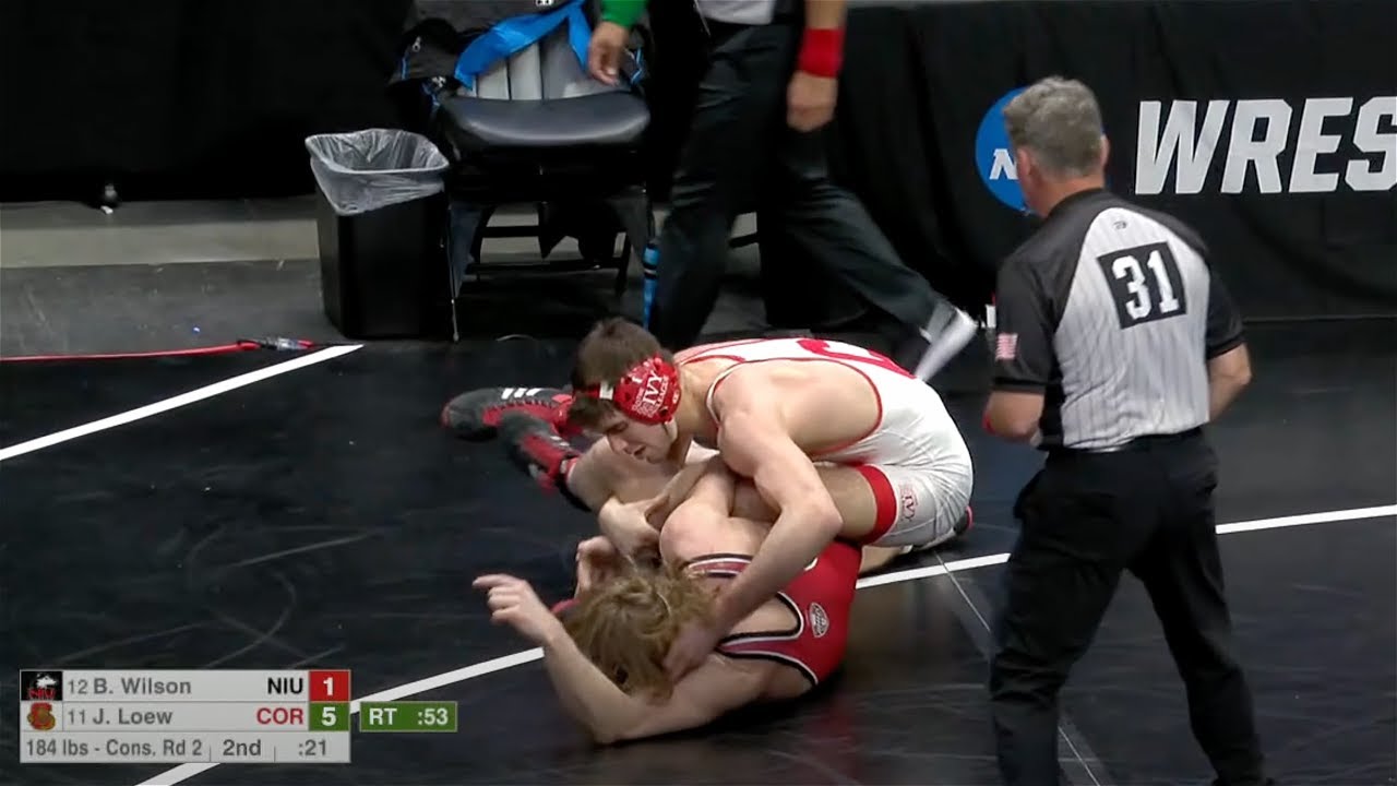 184lbs Jonathan Loew (Cornell) vs Brit Wilson (Northern Illinois)