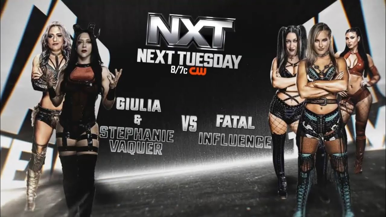 Giulia & Stephanie Vaquer vs Fatal Influence (1/2): NXT, Oct. 22, 2024 background