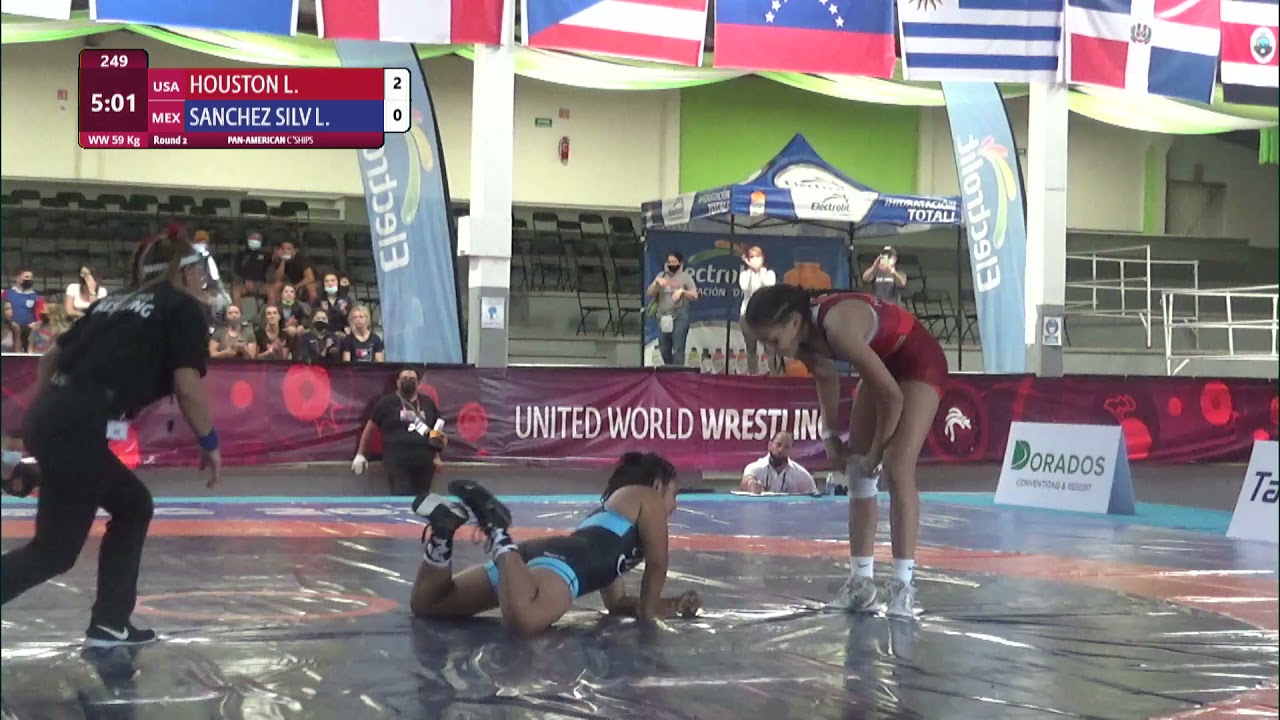 Round 2 WW - 59 kg: L. HOUSTON (USA) v. L. SANCHEZ SILV (MEX) background