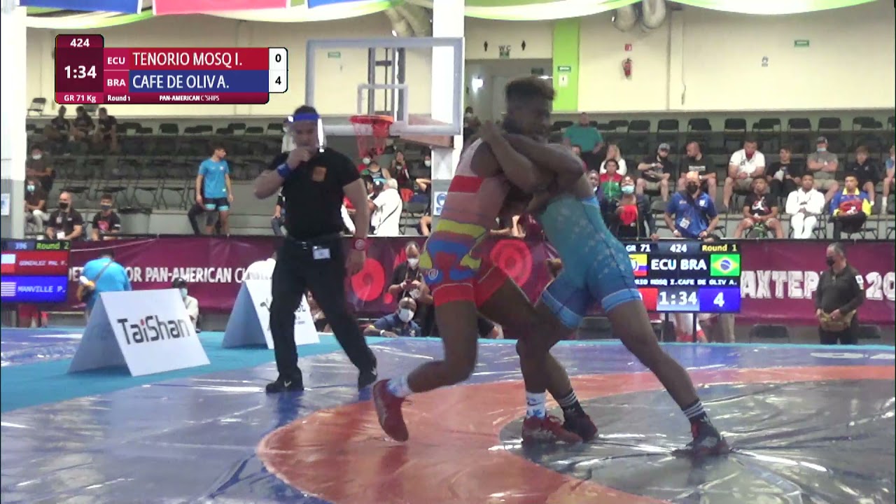 Round 1 GR - 71 kg: I. TENORIO MOSQ (ECU) v. A. CAFE DE OLIV (BRA)