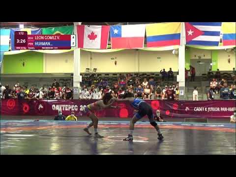 Round 3 WW - 43 kg: V. LEON GOMEZ (ECU) v. A. HUAMAN MALLQ (PER)
