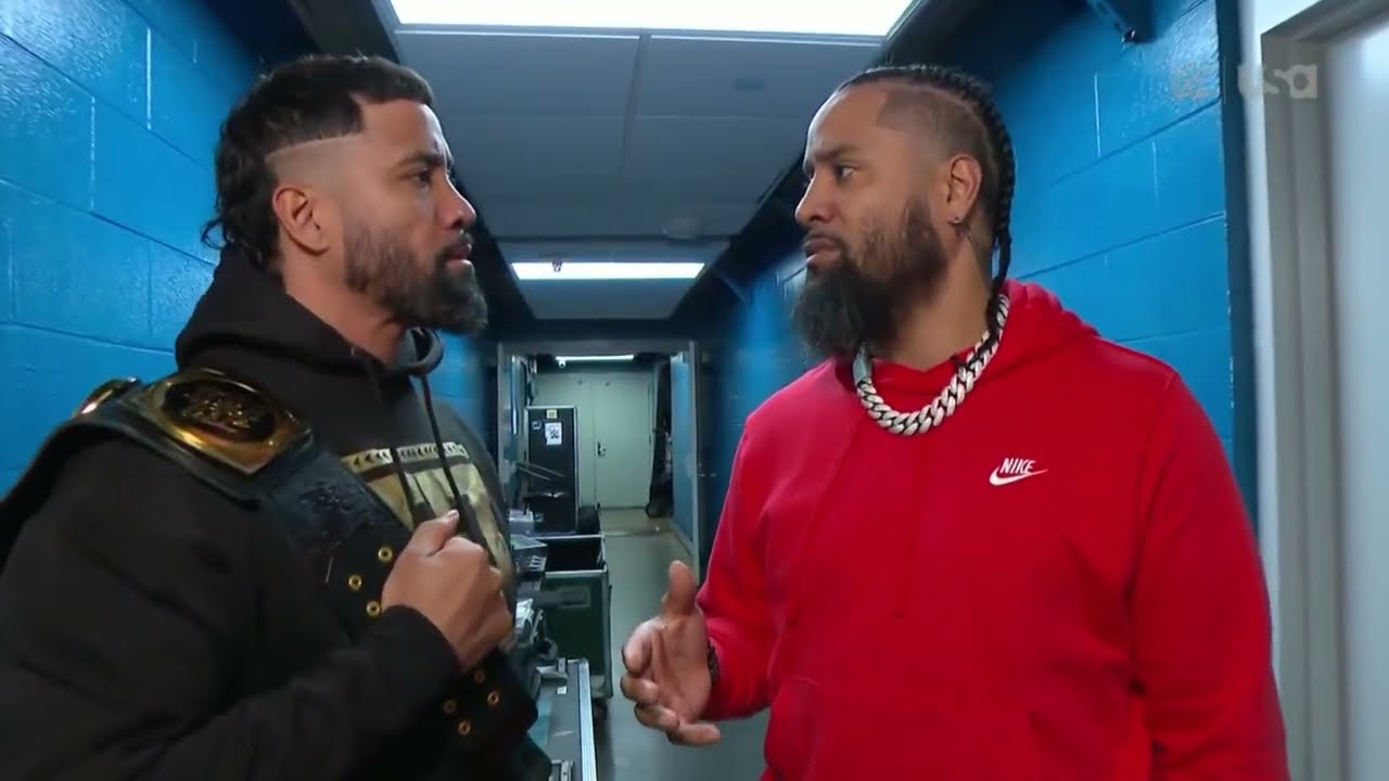 Jey Uso verbally refusing to help Jimmy Uso with The Bloodline: Raw, Oct. 14, 2024