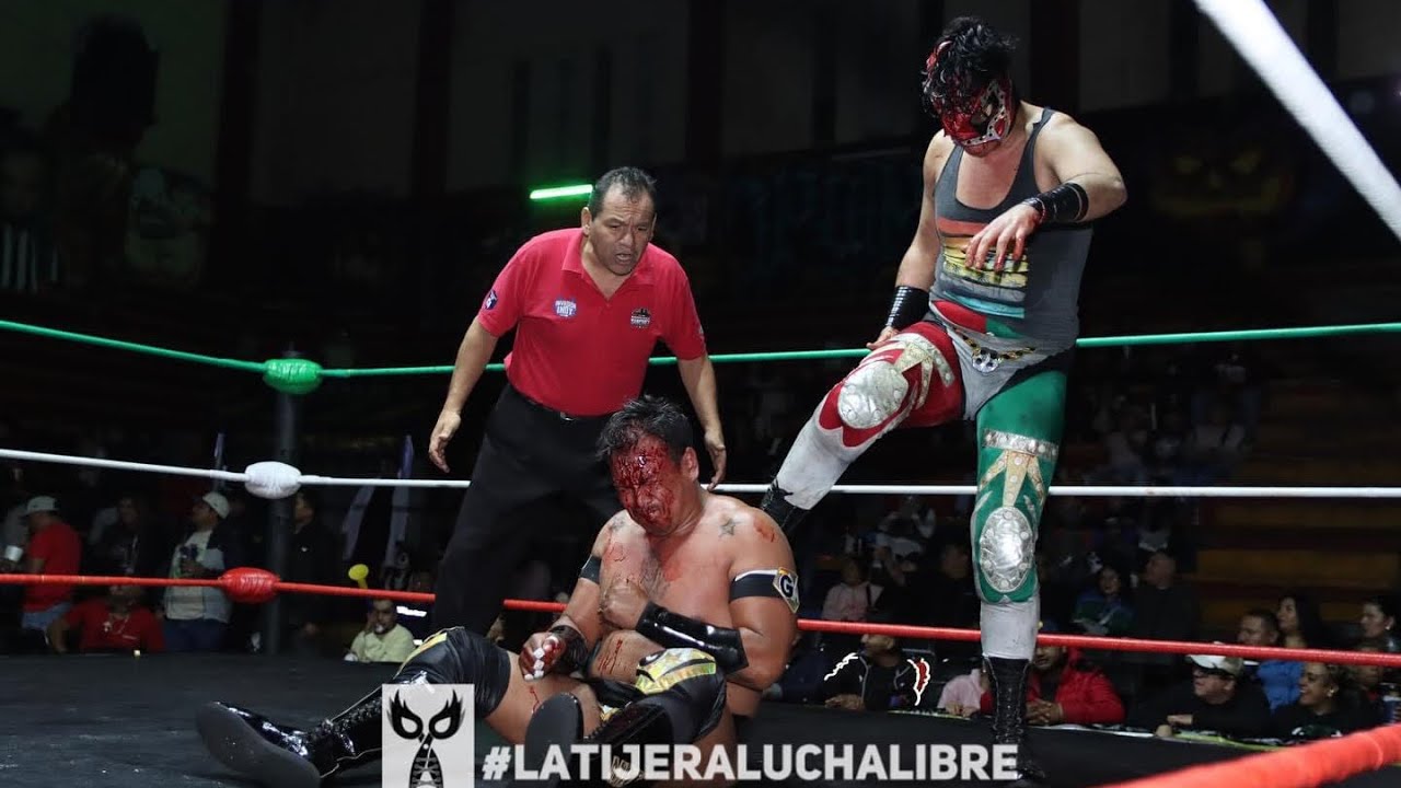 Cuadrangular de rivalidades Hijo de Mr. Niebla Vs Guerrero Mixtico Jr Vs Tiago Vs Tony Cirio Jr background