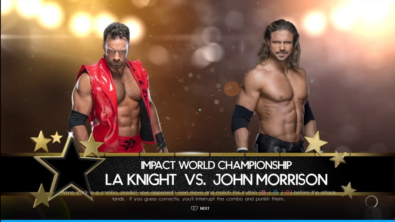 Eli Drake vs Johnny Impact. Bound For Glory 2017. WWE 2K22 background