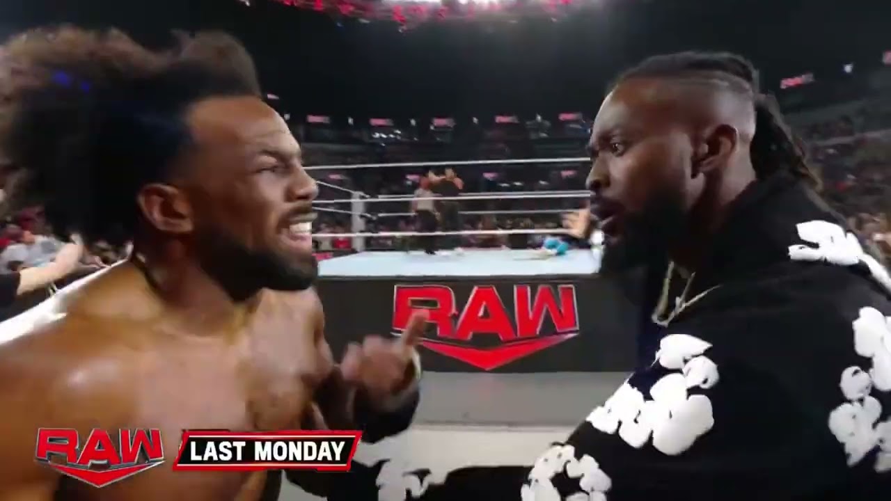 Kofi Kingston speaks after last week's show with Xavier Woods: Raw, Oct. 14, 2024 background