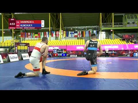 BRONZE GR - 97 kg: A. HAANPAEAE (FIN) v. P. HLINCHUK (BLR)