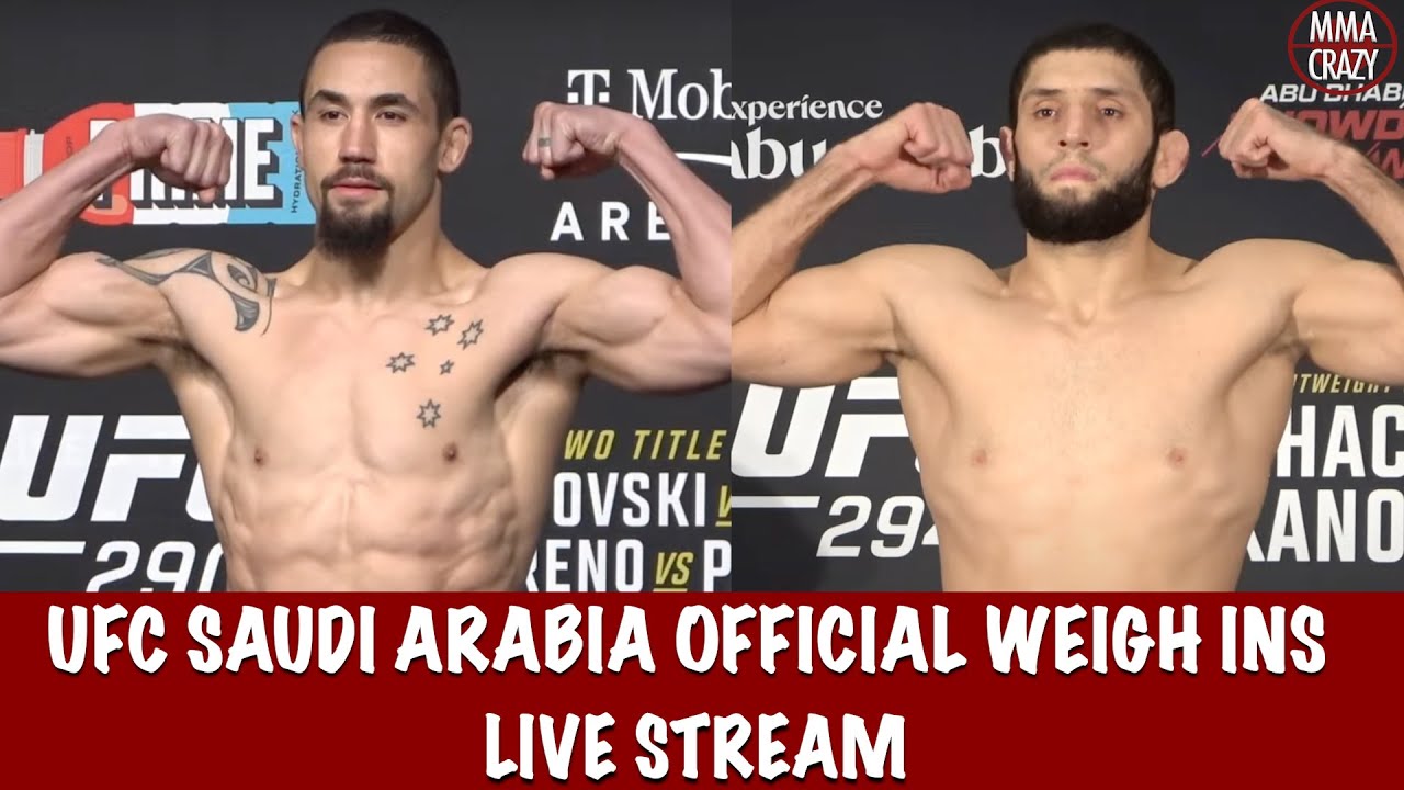 UFC Saudi Arabia: Whittaker vs. Aliskerov Official Weigh-in Live Stream