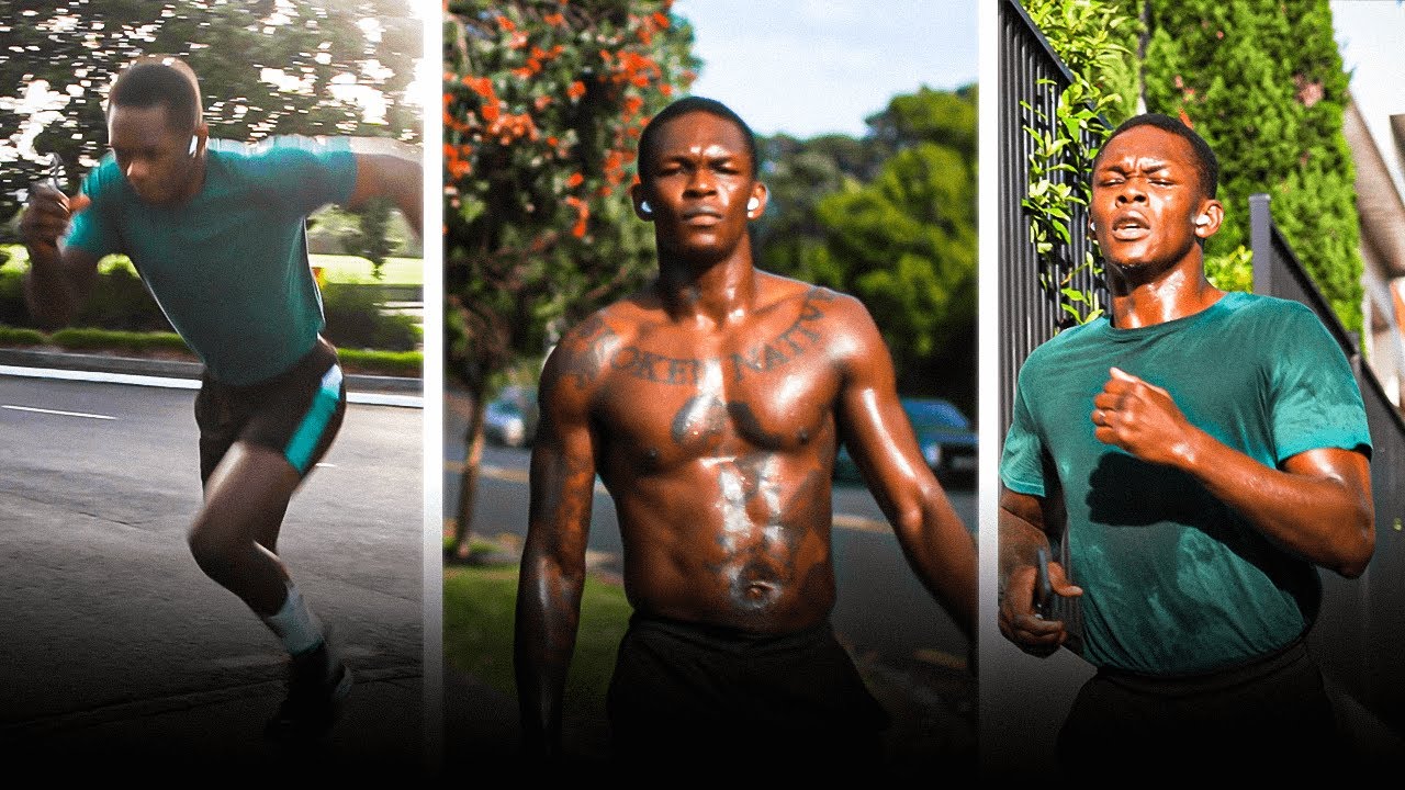 Israel Adesanya Training His Cardio | Difficult Hill Sprints Workout background