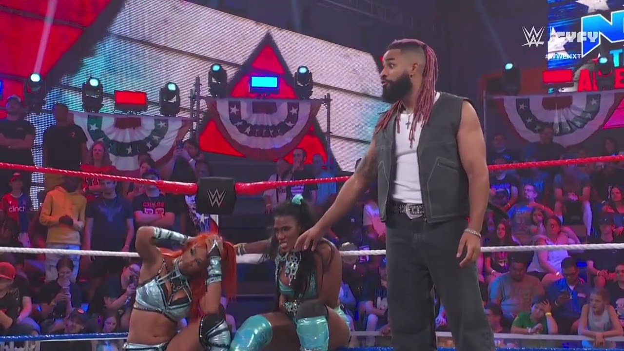 Oro Mensah humiliates Ethan Page and gives him a warning for Next Week: NXT, Jul. 30, 2024 background