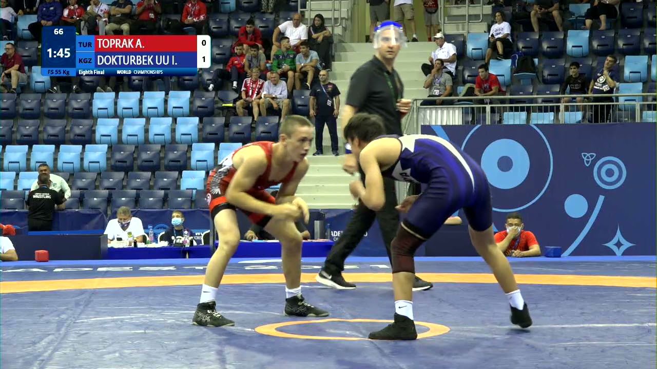 1/8 FS - 55 kg: A. TOPRAK (TUR) v. I. DOKTURBEK UU (KGZ) background