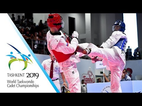 Tashkent 2019 WT Cadet Champs. M +65kg Final MARTINEZ AYALA Juan Carlos(MEX) vs SKUDRIT Ivan(RUS) background