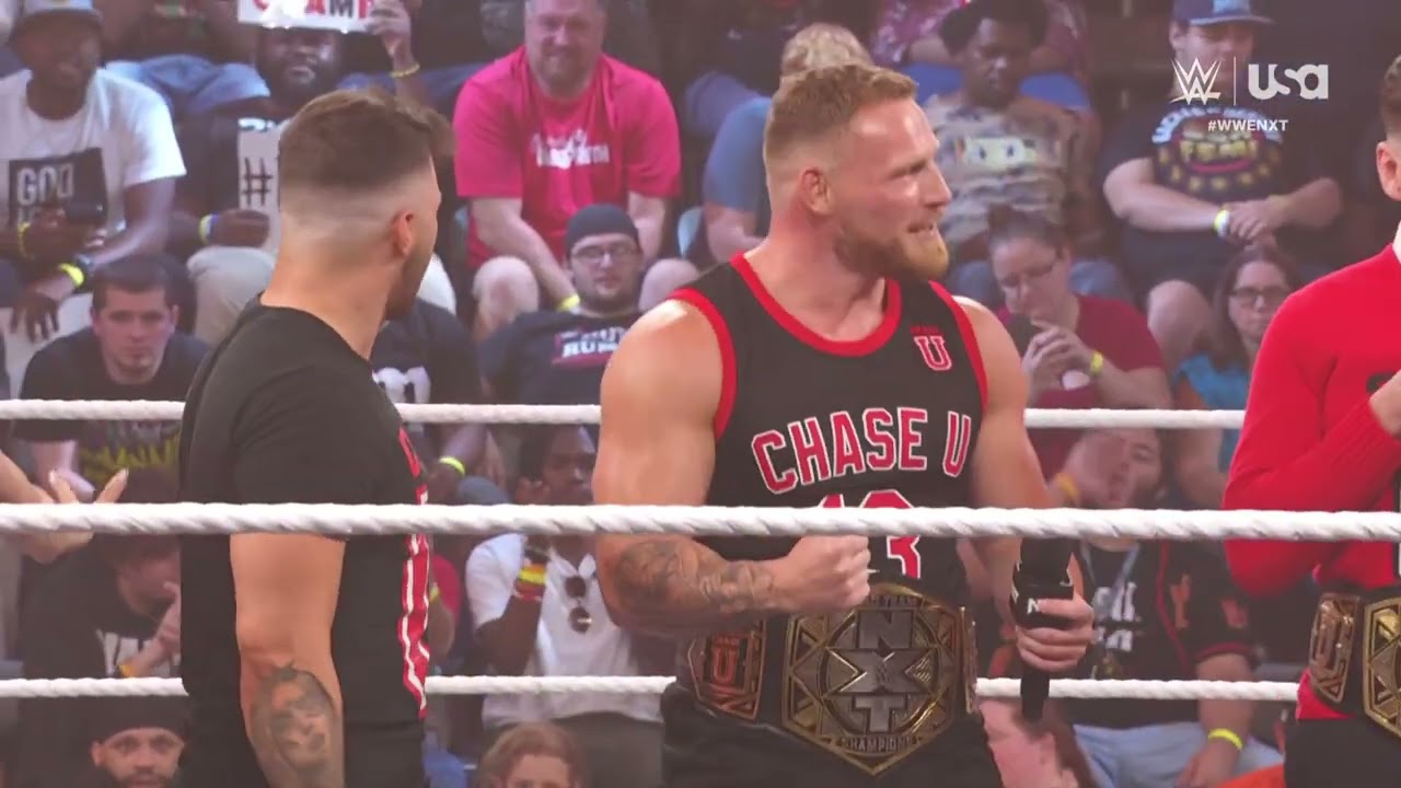 Axiom and Nathan Frazer interrupts the Chase U celebration: NXT, Aug. 20, 2024 background