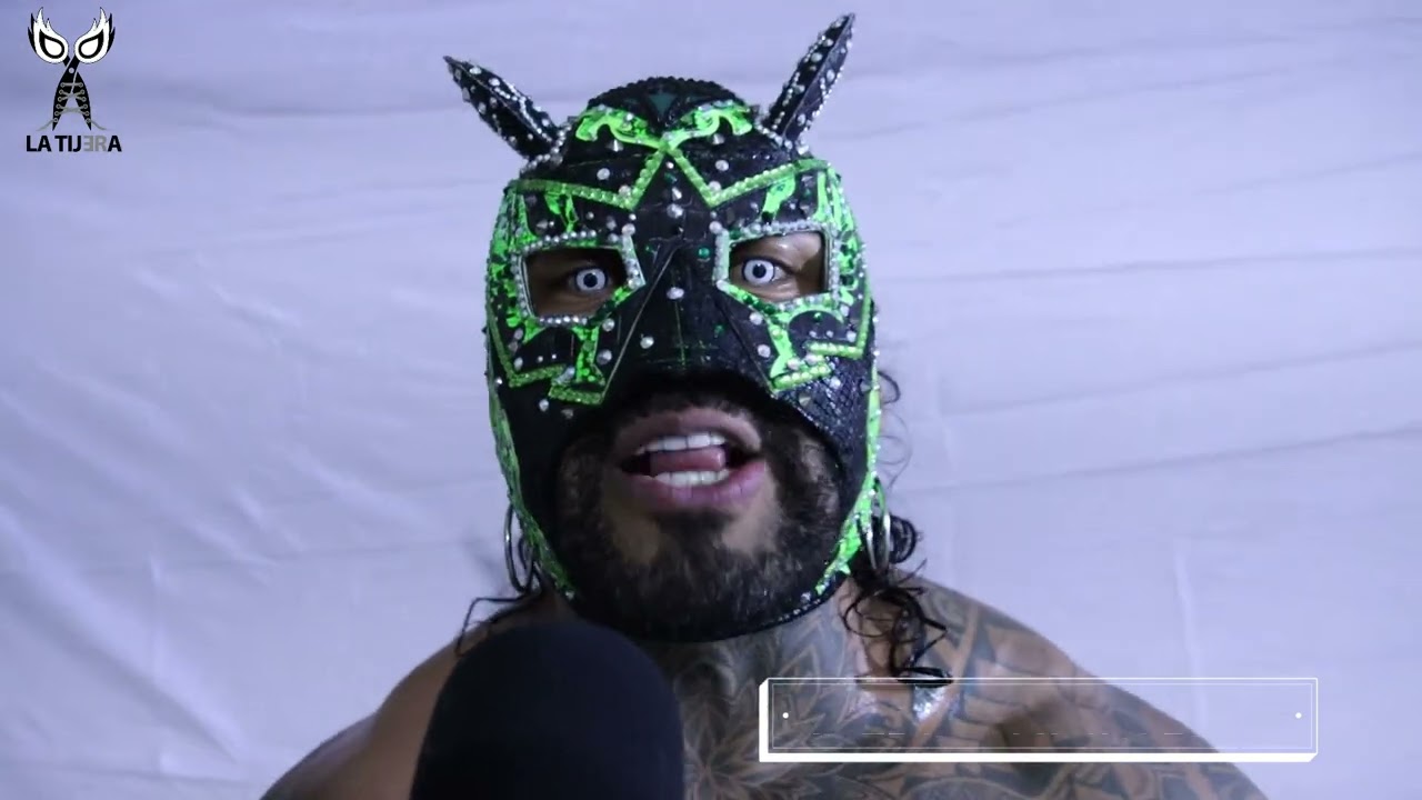 DMT Azul: Blue Demon Jr ya apareciste, el zócalo para el duelo de máscaras no corras más backdrop
