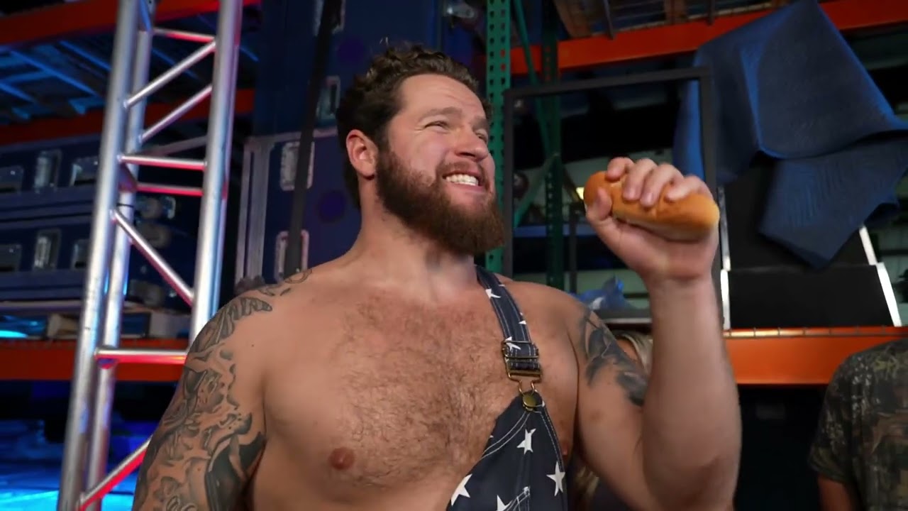 Robert Stone and Stevie Turner face off in an eating competition: NXT, Aug. 6, 2024 background