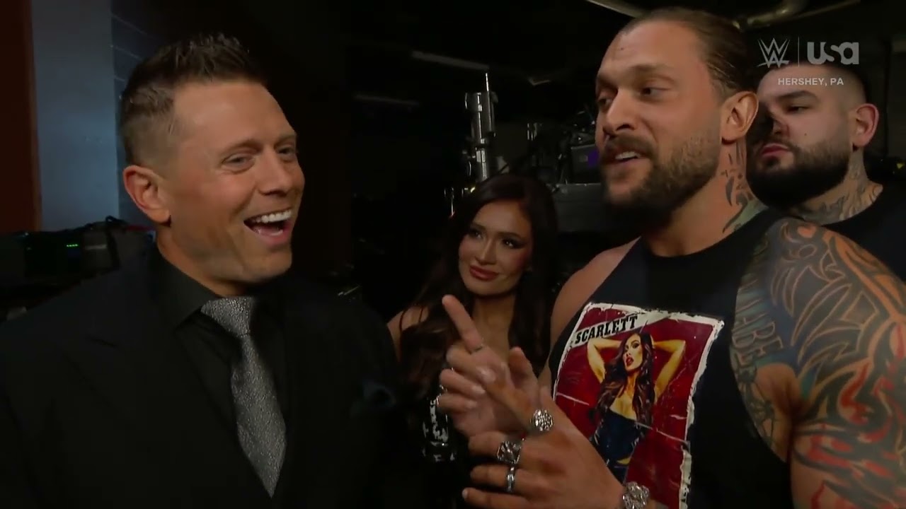 The Miz talks with The Final Testament at Backstage: Raw, Oct. 28, 2024