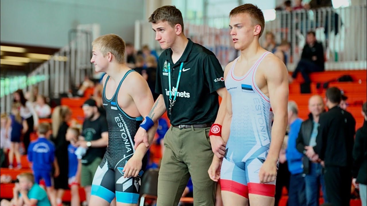 U17 M. Ärmus (EST) vs G. Metsma (EST). Greco-roman 71kg youth wrestling Estonia. backdrop