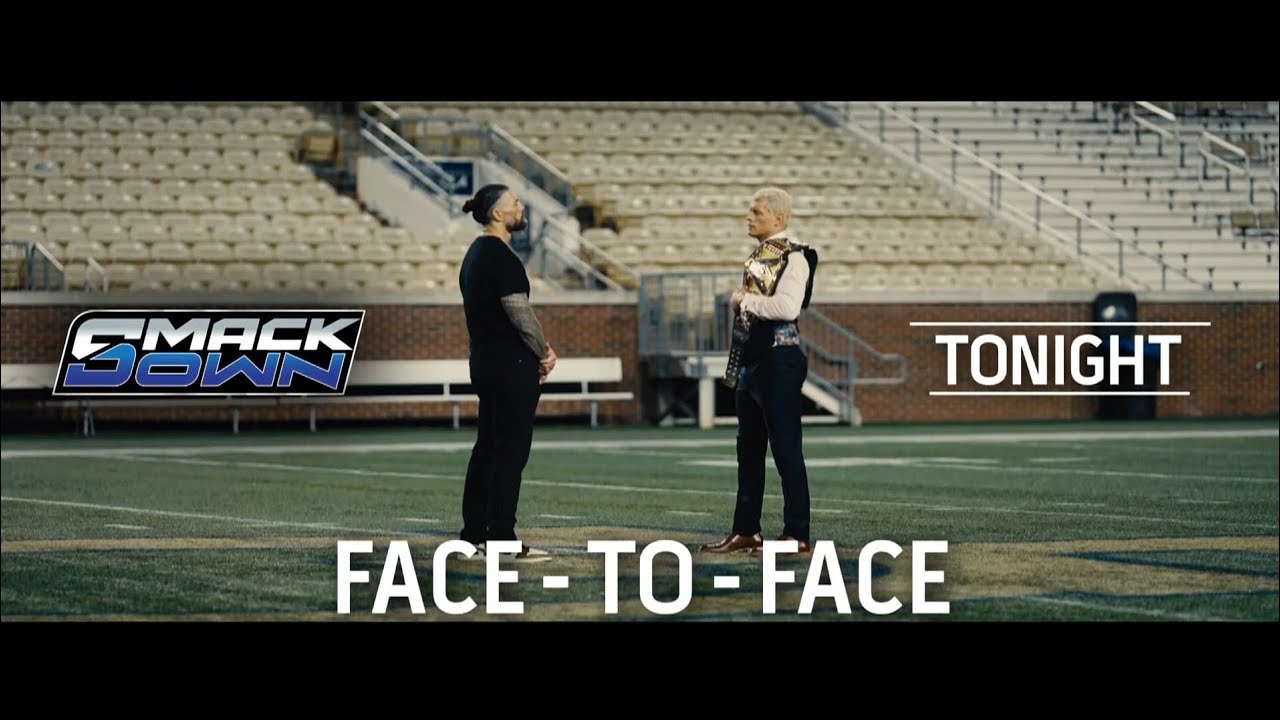 Cody Rhodes & Roman Reigns’ Shocking Face-Off Before Bad Blood: SmackDown, Sep. 20, 2024 background