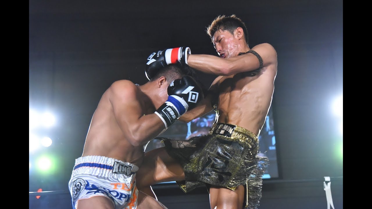 "怒突き合いお兄ちゃん" 髙橋一眞 VS "フィリピンの雄" チュー・トップキング「KNOCK OUT 2018 OSAKA 1st」 2018.5.3 backdrop