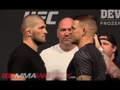 UFC Seasonal Press Conference FaceOffs: Khabib vs Poirier, Cormier vs Stipe (UFC 241, UFC 242) background
