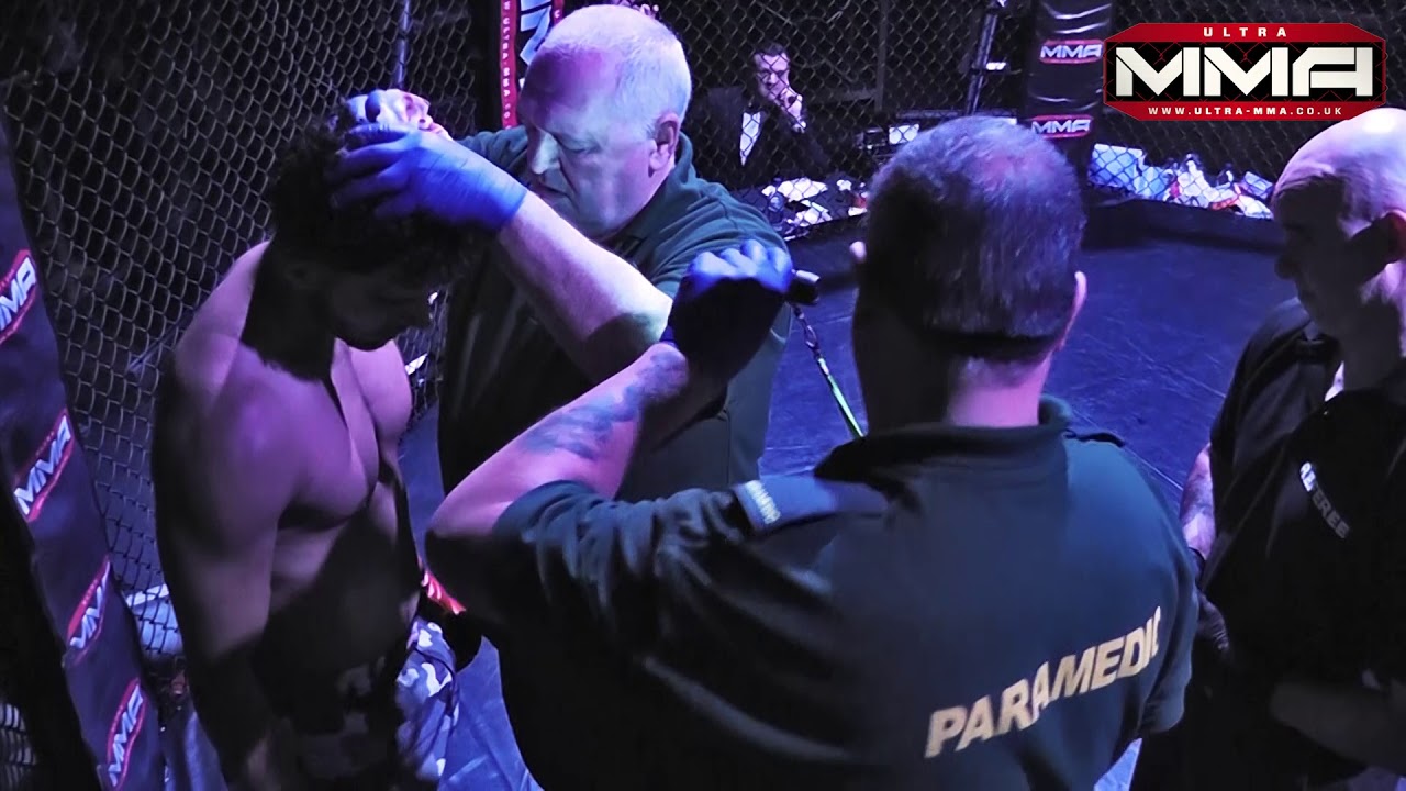 Ultra MMA | London | Adil Mian V Gold Jones background