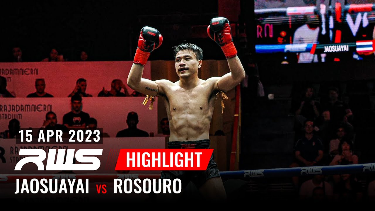 ไฮไลท์ Highlight l จ้าวเสือใหญ่ vs. โรซาโร่ มานพยิม l Jaosuayai vs. Rosouro Manop Gym l RWS background