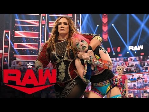 Doudrop, Jax, Baszler & Marie vs. Nikki A.S.H., Naomi, Asuka & Bliss: Raw, July 05, 2021 backdrop