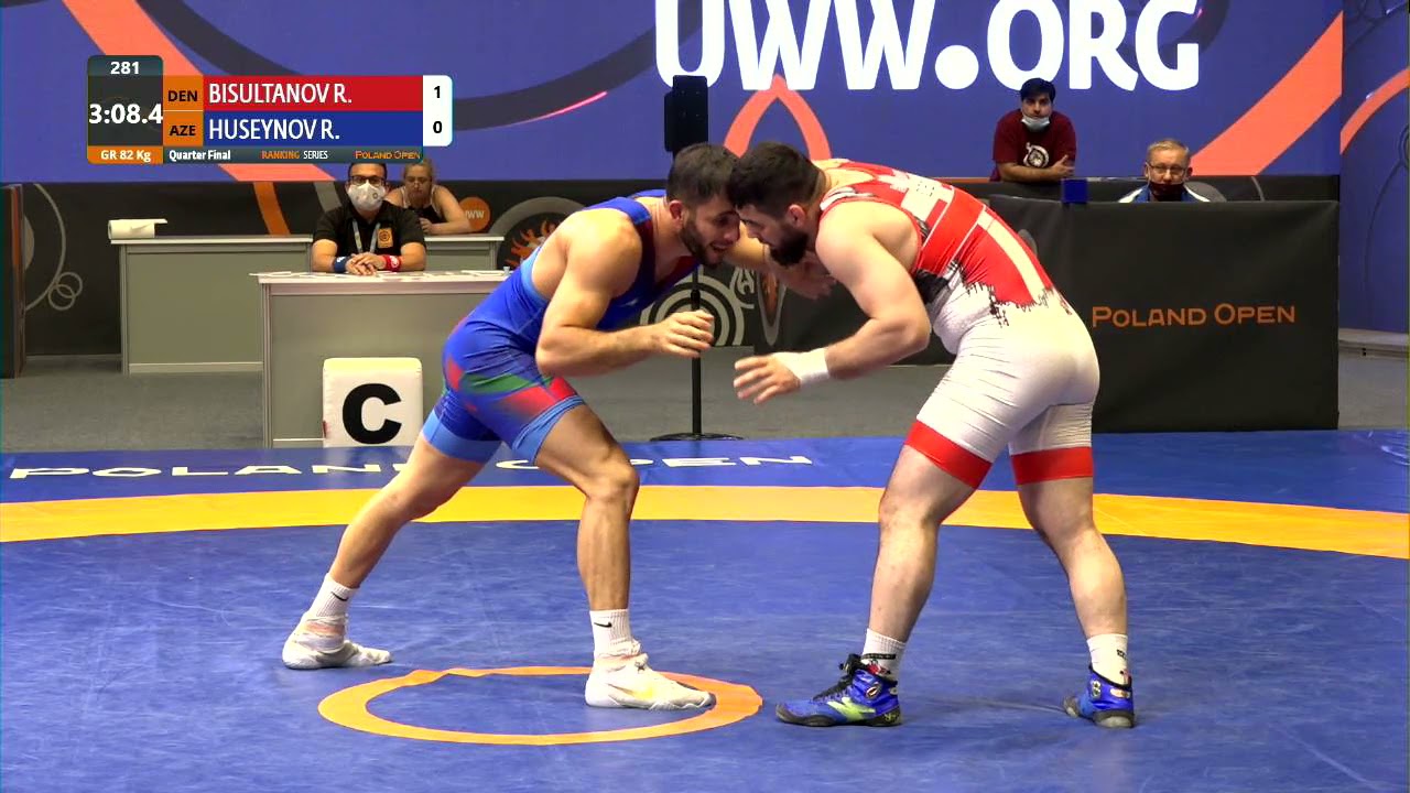 1/4 GR - 82 kg: R. BISULTANOV (DEN) v. R. HUSEYNOV (AZE)