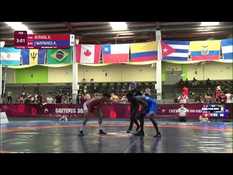 Round 1 FS - 71 kg: A. BERNAL (PAR) v. A. J MAYNARD (BAR) background