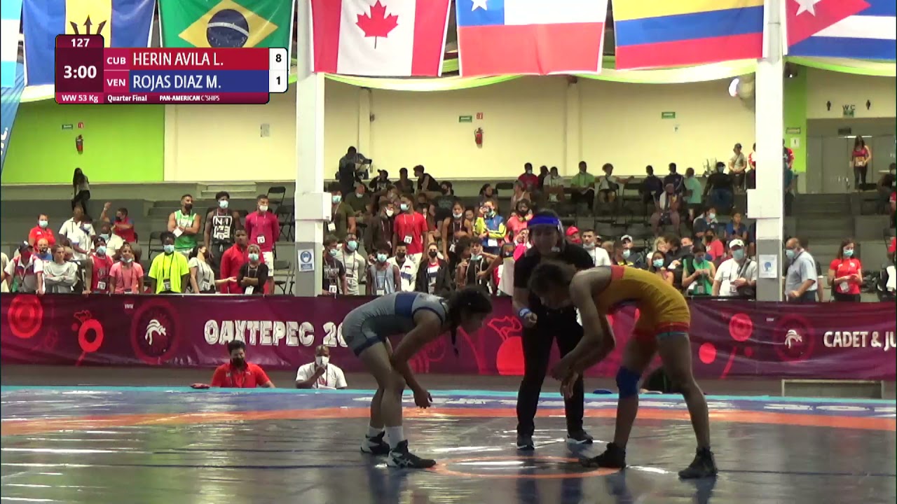 1/4 WW - 53 kg: L. HERIN AVILA (CUB) v. M. ROJAS DIAZ (VEN) backdrop