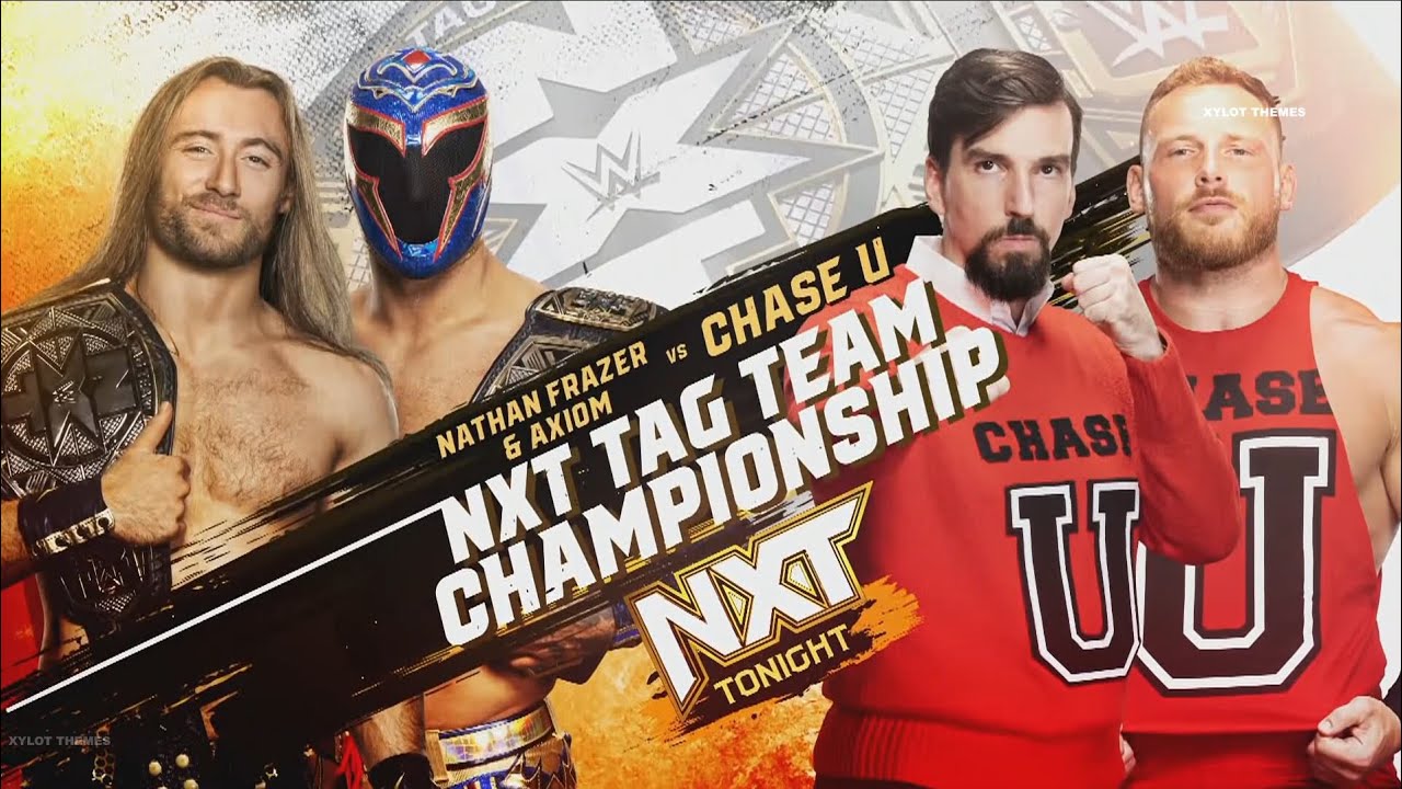 Nathan Frazer & Axiom vs Chase U - NXT Tag Team Championship Match (1/2): NXT, Aug. 13, 2024 background
