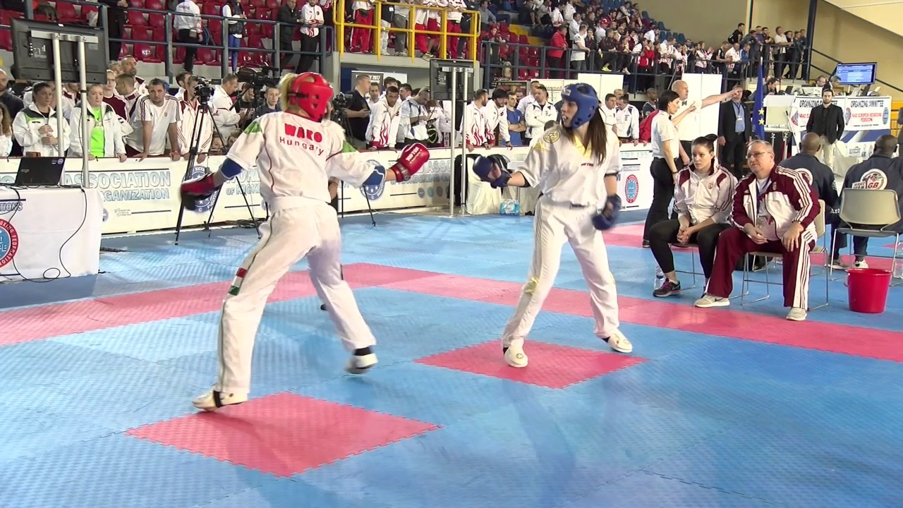 Henrietta Nagy v Domenica Angelino WAKO European Championships 2016 background