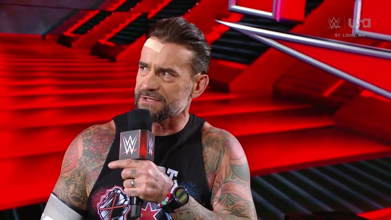 Seth Rollins Interrupts CM Punk: Raw, Oct. 7, 2024 background