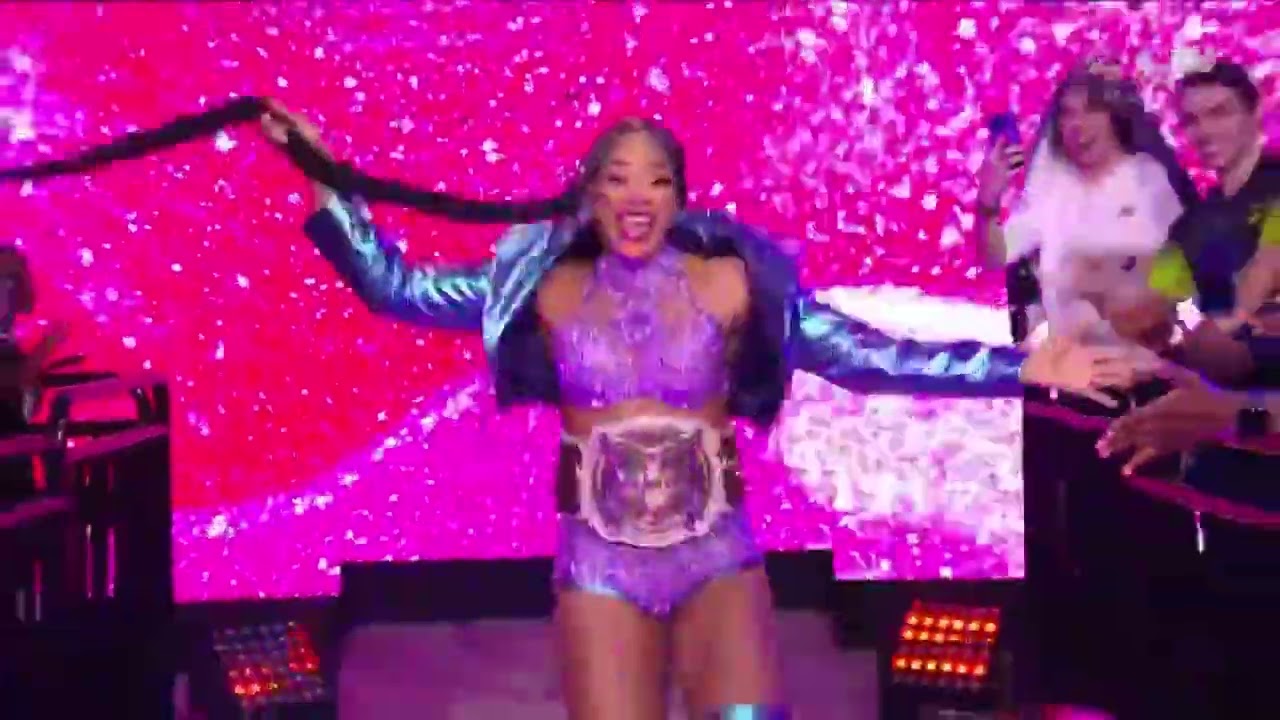 Trick Williams & Jey Uso introduces Bianca Belair, Jade Cargill & Kelani Jordan: NXT, Oct. 8, 2024 backdrop