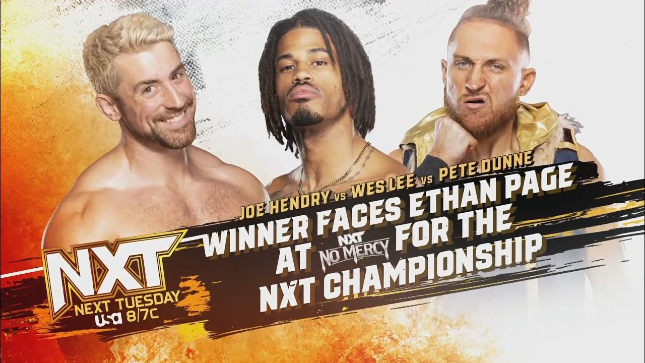 Joe Hendry vs Wes Lee vs Pete Dunne (1/2): NXT, Aug. 20, 2024 backdrop