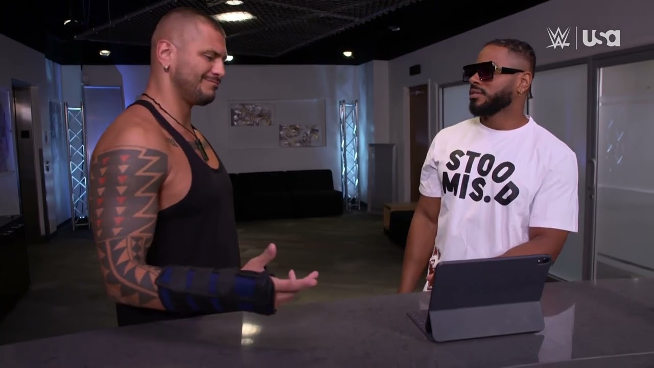Brooks Jensen attacks Edris Enofé with a chair from behind: NXT, Aug. 27, 2024