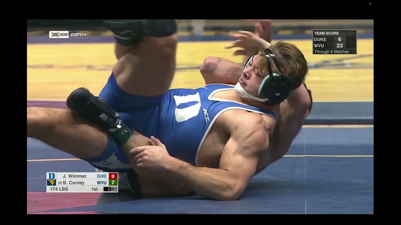 174lbs Brody Conley (West Virginia) vs Jack Wimmer (Duke) background