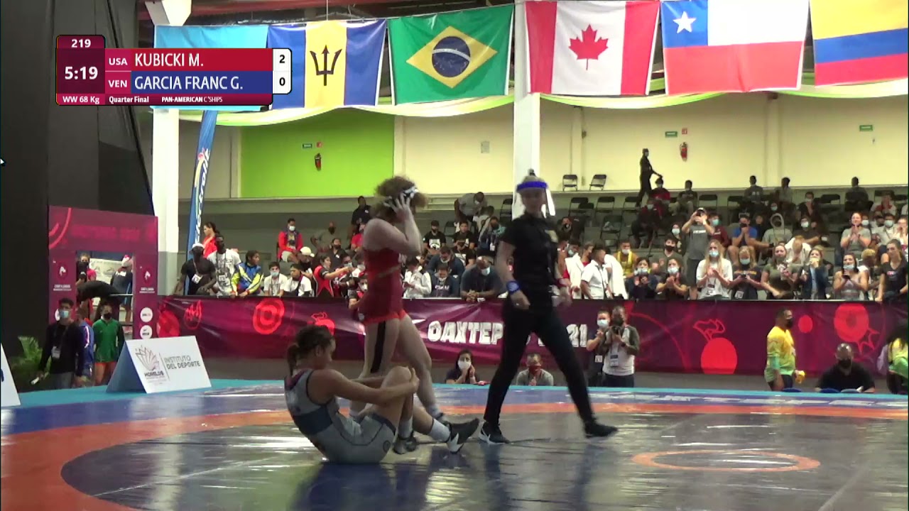 1/4 WW - 68 kg: M. KUBICKI (USA) v. G. GARCIA FRANC (VEN) background