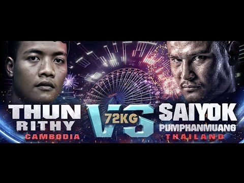 saiyok Pumphanmuang - Thailand vs Thun Rithy - Cambodia ไทยไฟท์ - Thai Fight : King of Muay Thai background