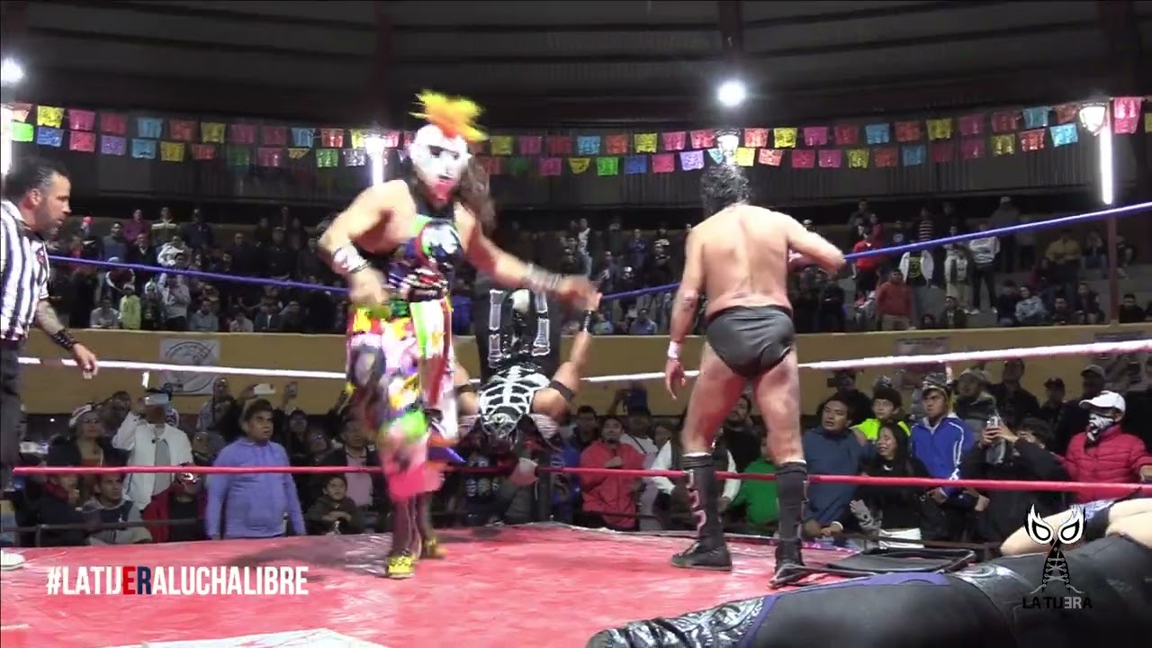 Lucha estelar Negro Casas y Psycho Clown Vs Abismo Negro Jr y Parka Negra (su última lucha) background