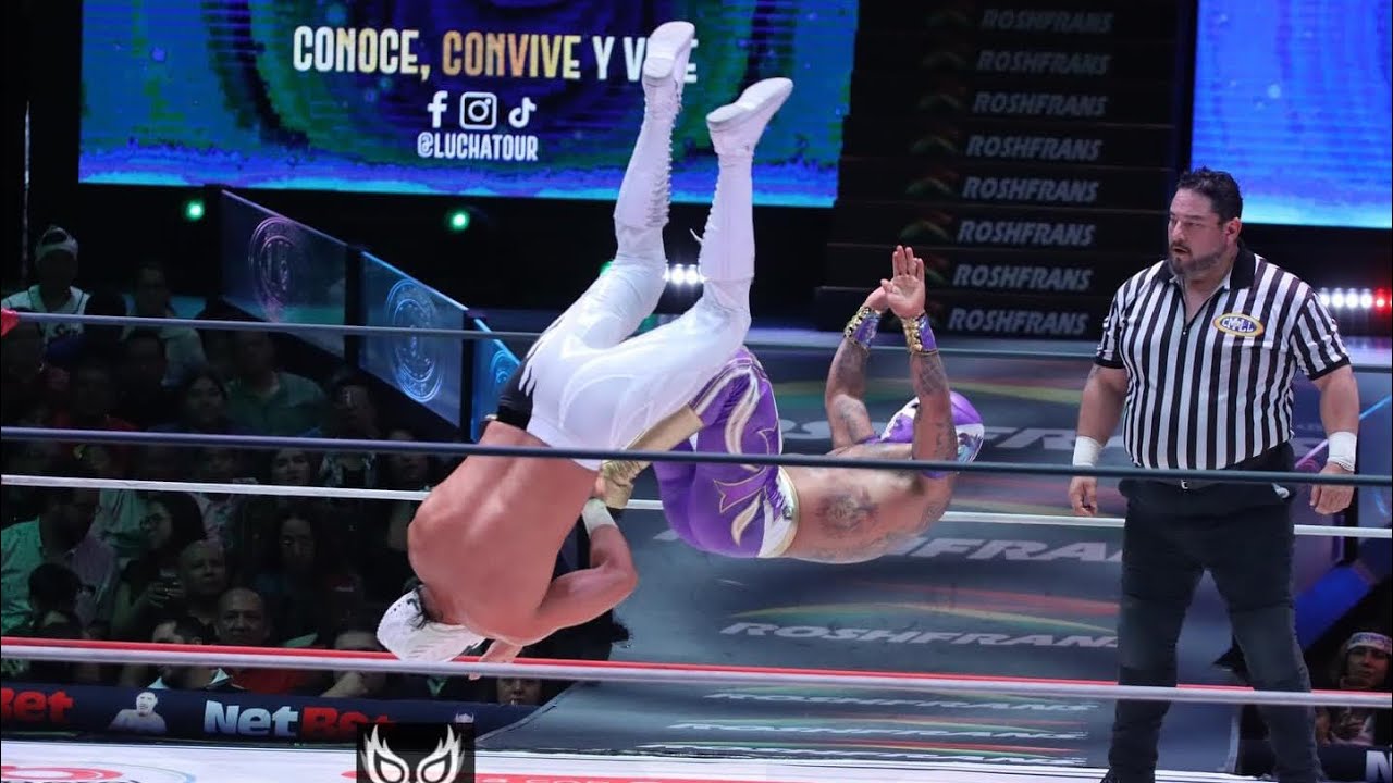 Match relámpago del CMLL: Soberano Jr 🆚 Templario en la Arena México background